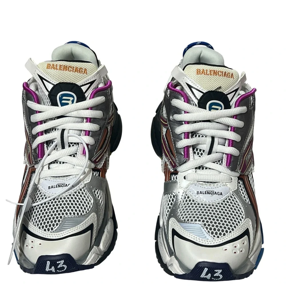 Balenciaga Runner Multi-Color Silver Purple Sneakers 677403 Mens‎ Size 43 US 10